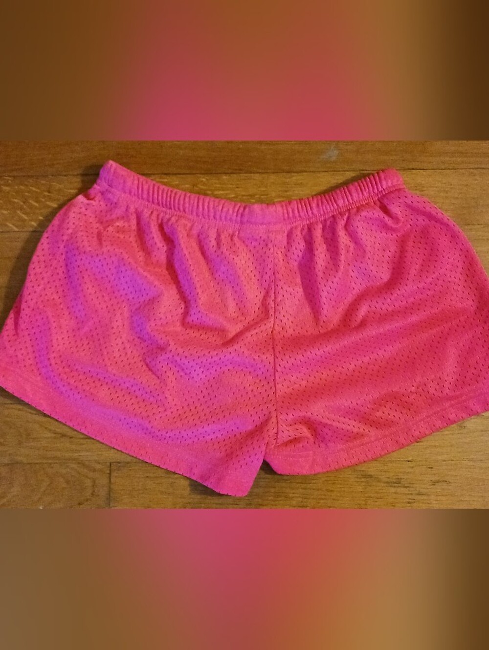 Vintage Deb Shops Neon Pink Mesh Athletic Shorts Size S - Picture 5 of 7